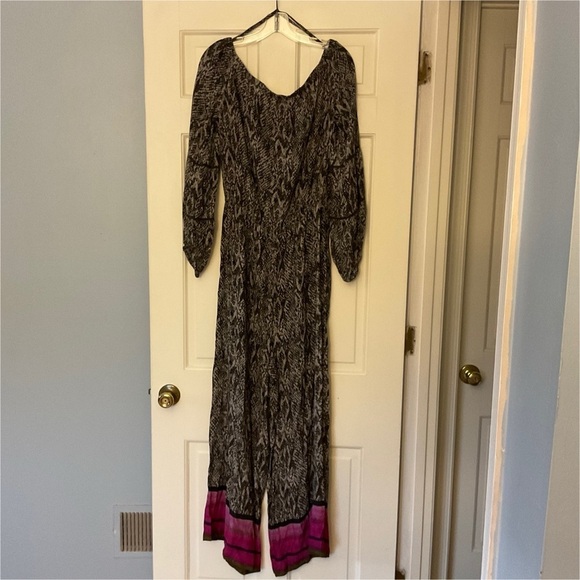 Anthropologie Bl-nk London Pezira Off-the-Shoulder Jumpsuit Animal Print L NWT - Picture 10 of 13